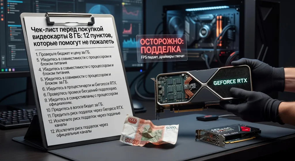Чек-лист перед покупкой видеокарты 8 ГБ: 12 пунктов, которые помогут не пожалеть